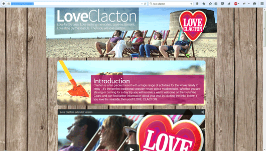 Love Clacton Website Design